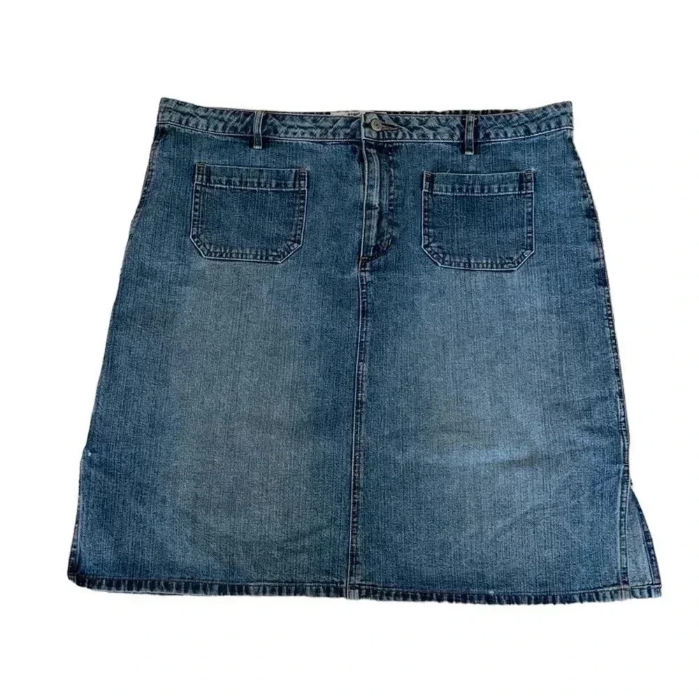Vintage Old Navy Y2K Jean Midi Skirt Size 18 2002 - Picture 1 of 7
